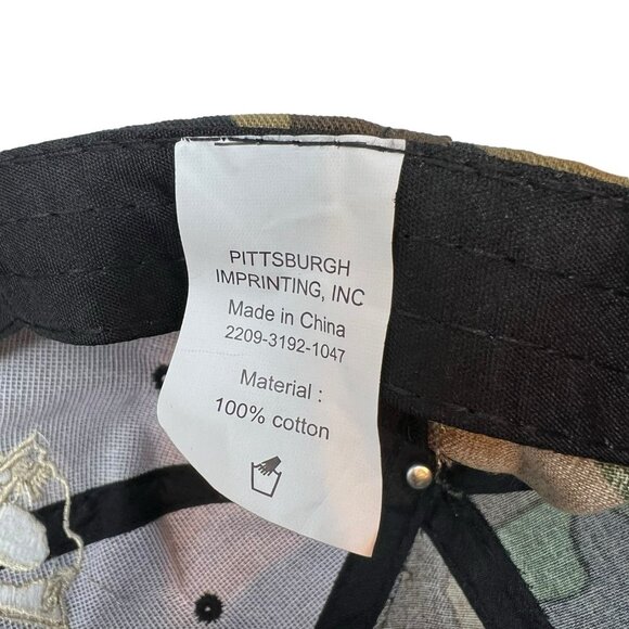 Pittsburgh Penguins Woodland Army Military Camo Camouflage Strapback Hat Cap - Picture 8 of 9